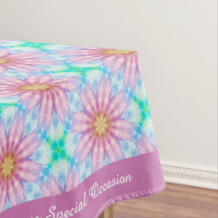 Mantel Hermosas Flores de Lavanda Diseño Fractal Floral