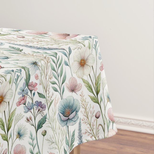 Mantel Hermosas Flores Silvestres de Pradera en Acuarela (In Situ)