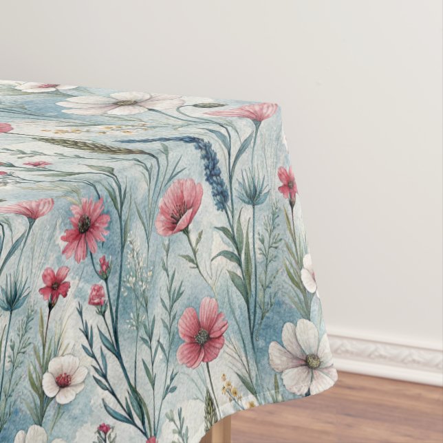 Mantel Hermosas Flores Silvestres de Pradera en Acuarela (In Situ)