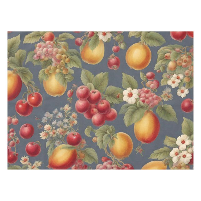 Mantel Hermosas frutas y flores. Estilo francés (Frente (Horizontal))