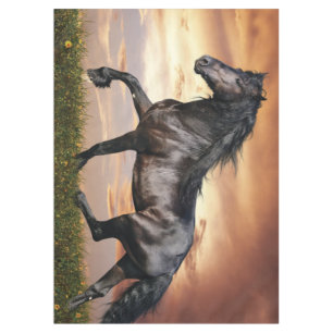 Mantel Hermoso caballo negro