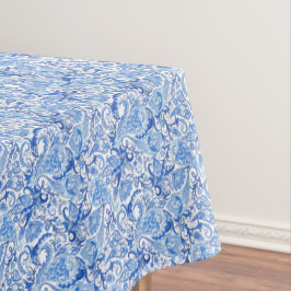 Mantel Hermoso Patrón Artístico de Paisley Floral Blanco