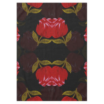 Hermoso patrón de bordado de rosas traslúcidos roj