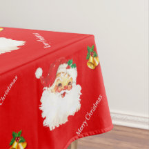Hermoso Santa Claus Vintage y Campanas en Rojo