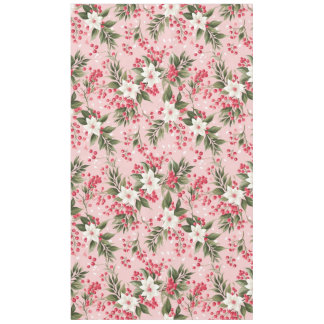 Mantel Hermoso Shabby Chic Flores Rosa Navidad Baya