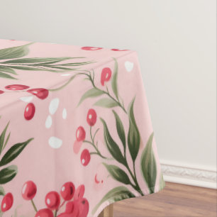 Mantel Hermoso Shabby Chic Flores Rosadas de Navidad y Ba