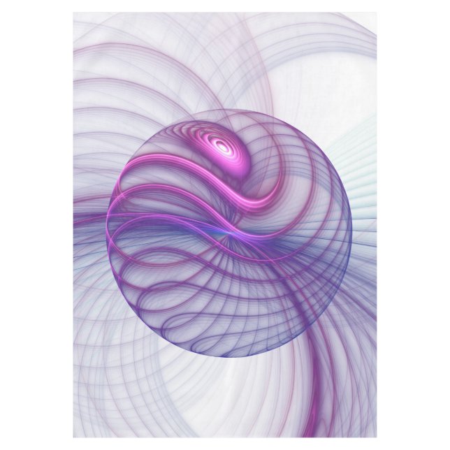 Mantel Hermoso Swing Moderno Resumen Arte Fractal Rosa (Anverso)