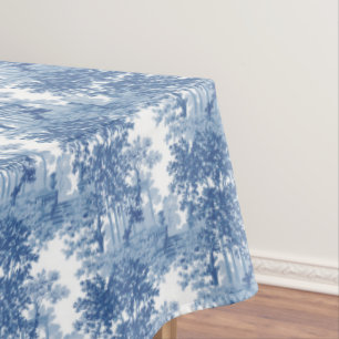 Mantel Herramientas de paisaje azul vintage con urnas y c
