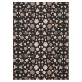 Mantel Hexagon y Triangle Pink & Brown en el patrón negro