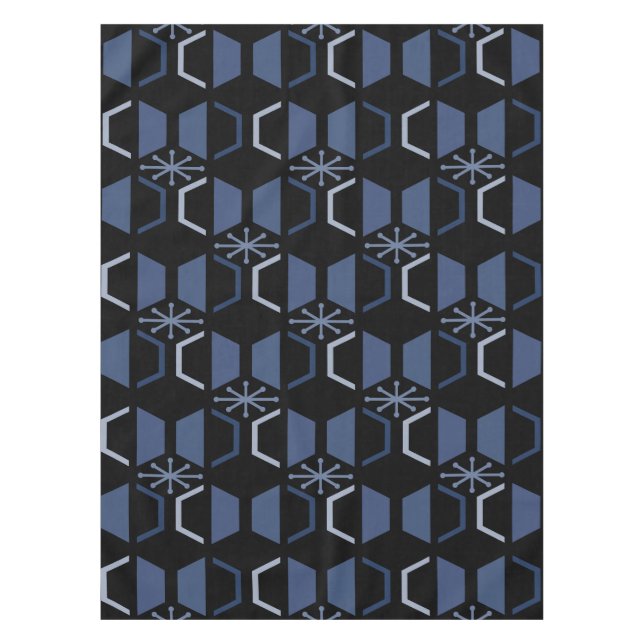 Mantel Hexagons de la era atómica Azul negro (Anverso)