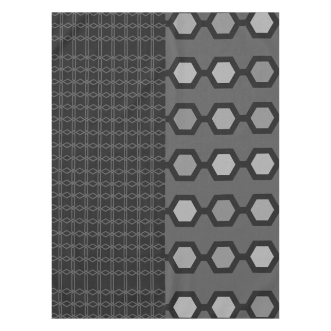 Mantel Hexagons modernos de mediados del siglo XX Gris ne (Anverso)