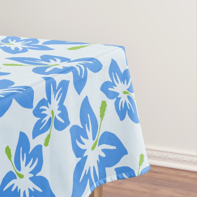 Mantel Hibiscus Azul, Flores Azules, Patrón De Flores (In Situ)