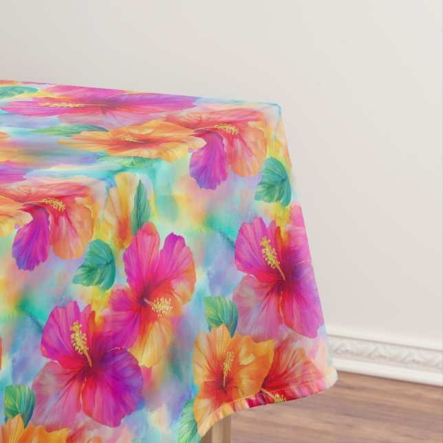 Mantel Hibiscus Tropical Floral de Hawái (In Situ)