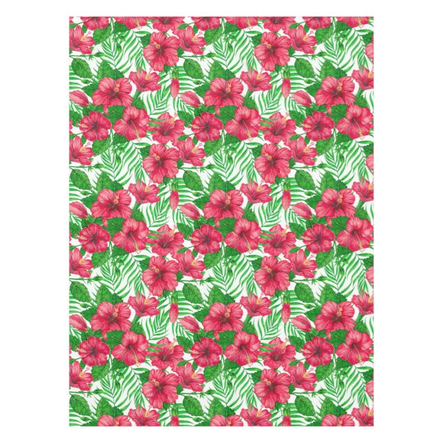Mantel Hibiscus y hojas de palmera (Anverso)