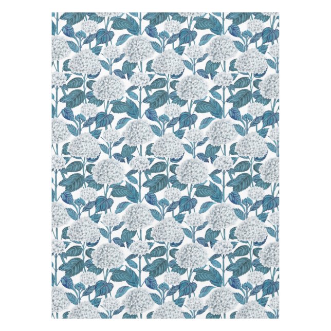 Mantel Hidrangea blanca acuarela (Anverso)