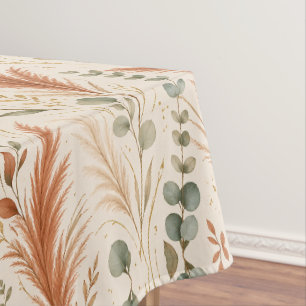 Mantel Hierba de Pampas de Terracota Eucalipto Neutral Bo