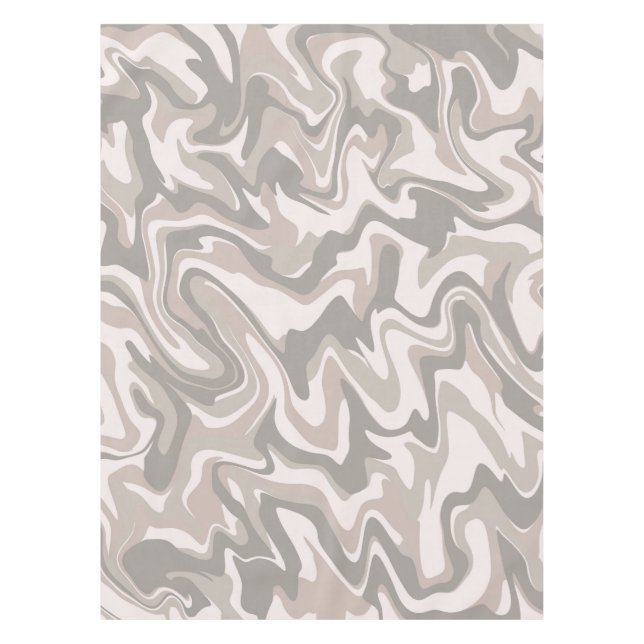 Mantel Hippie 70 Gray Marble Liquid Swirl Boho Patrón (Anverso)