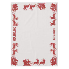 Mantel Ho Ho Ho Santa Sleigh Ride Christmas Tablecloth