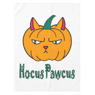 Mantel Hocucus pawcus Halloween calabaza ginger cat magia