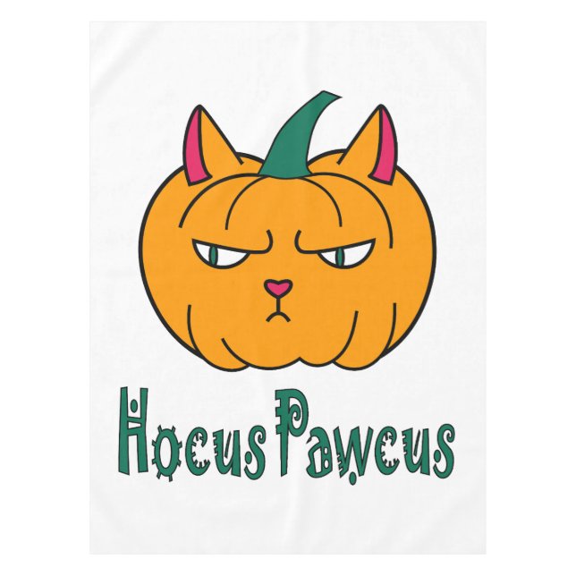 Mantel Hocucus pawcus Halloween calabaza ginger cat magia (Anverso)
