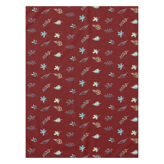 Mantel hojas de árbol botánico elegante simple acuarela a (Anverso)