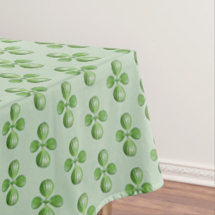 Mantel Hojas de árbol de jade verde sobre verde claro