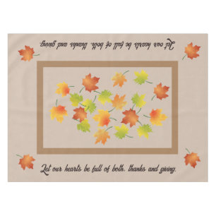 Mantel Hojas de otoño de arce y oración