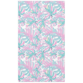 Mantel Hojas de palma rosadas tropicales