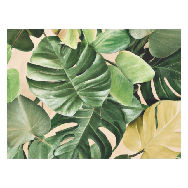 Mantel Hojas florales/hawaianas/tropicales (Frente (Horizontal))