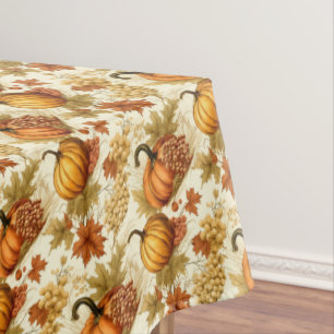 Mantel Hojas otoñales, calabazas y uvas