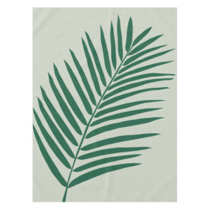Mantel Hojas Tropicales De Palm Sage Verde Y Verde De Oli