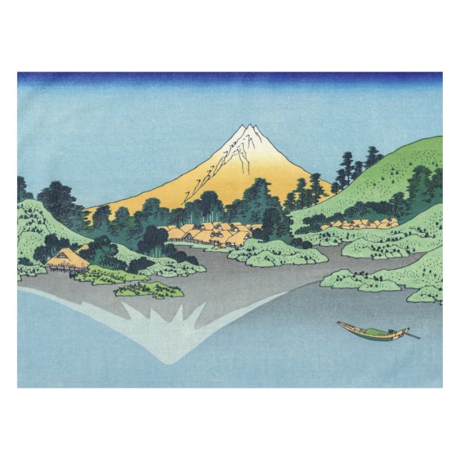 Mantel Hokusai - El Monte Fuji reflexiona en el lago Kawa (Frente (Horizontal))
