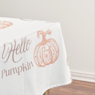Mantel Hola Floral de Calabaza Otoño Halloween Fiesta