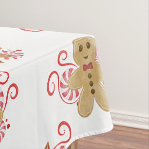Mantel Hombre de pan de jengibre y Navidades de canto de