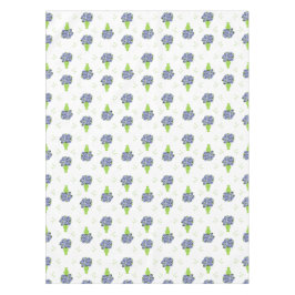 Mantel Hortensia Azul Florero Verde Patrón Costero