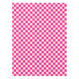 Mantel Hot pink and tan checkerboard pattern