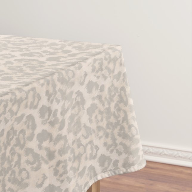 Mantel Huella de leopardo beige. (In Situ)