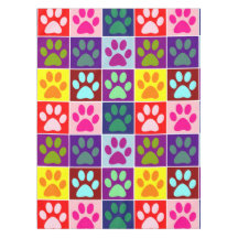 Huellas Multicolores en Cuadrados Multicolores