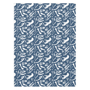 Mantel Huesos de dinosaurio (azul)