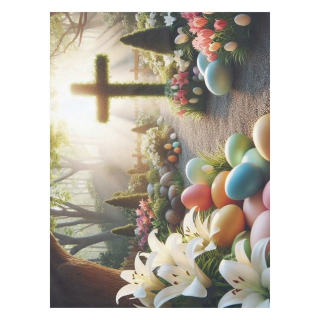 Mantel Huevo cruzado/de Pascua/Lilly (Anverso)
