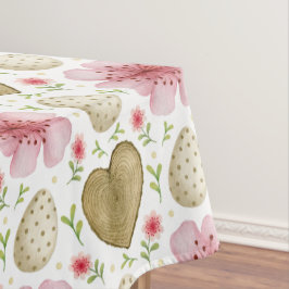 Mantel Huevos de Acuarela Vintage y Flores de Primavera P