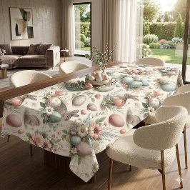 Mantel Huevos Decorativos de Pascua de Conejito de Pascua