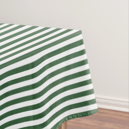Mantel Hunter Green and White Stripe
