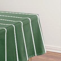 Hunter Green y White Thin Horizontal Striping