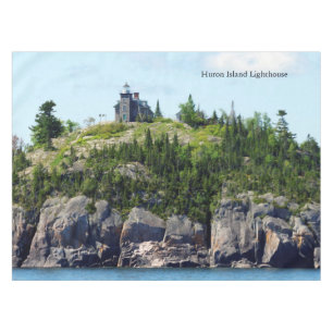Mantel Huron Island Lighthouse manta de mesa de gran angu