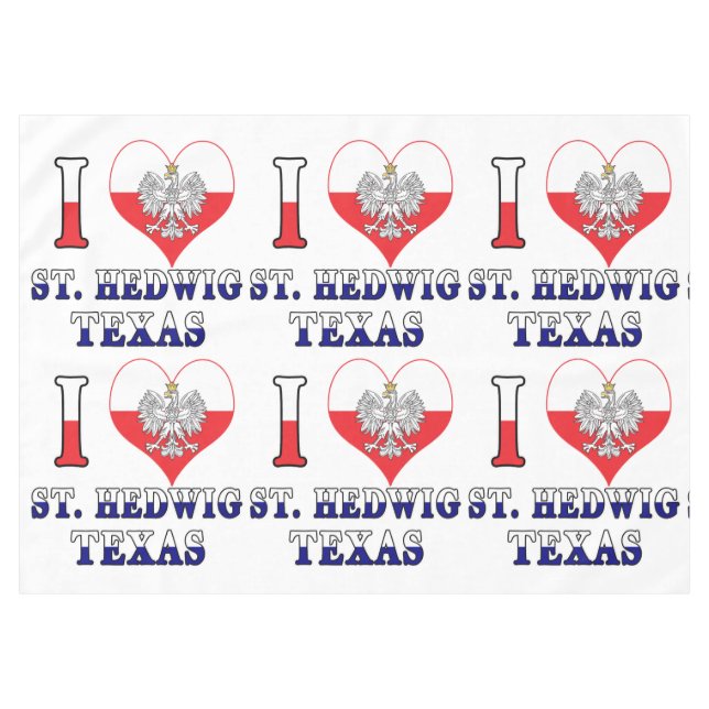 Mantel I Heart Love St. Hedwig Texas (Frente (Horizontal))