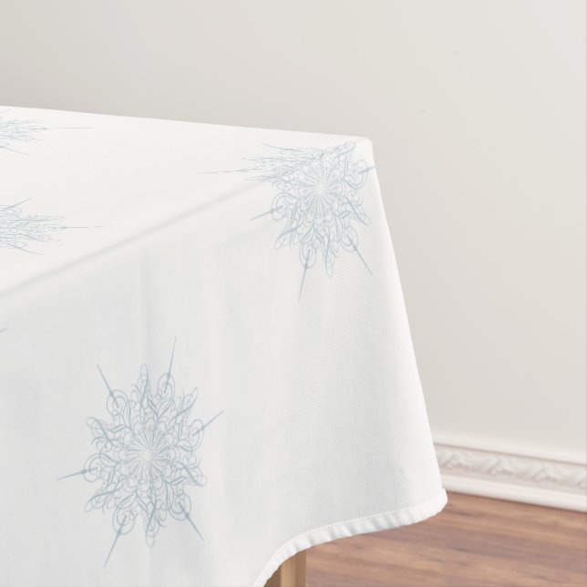 Mantel Ice Blue Elegant Snowflake Winter (In Situ)