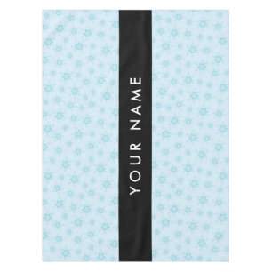 Mantel Ice Blue Snowflakes, su nombre, Personalice