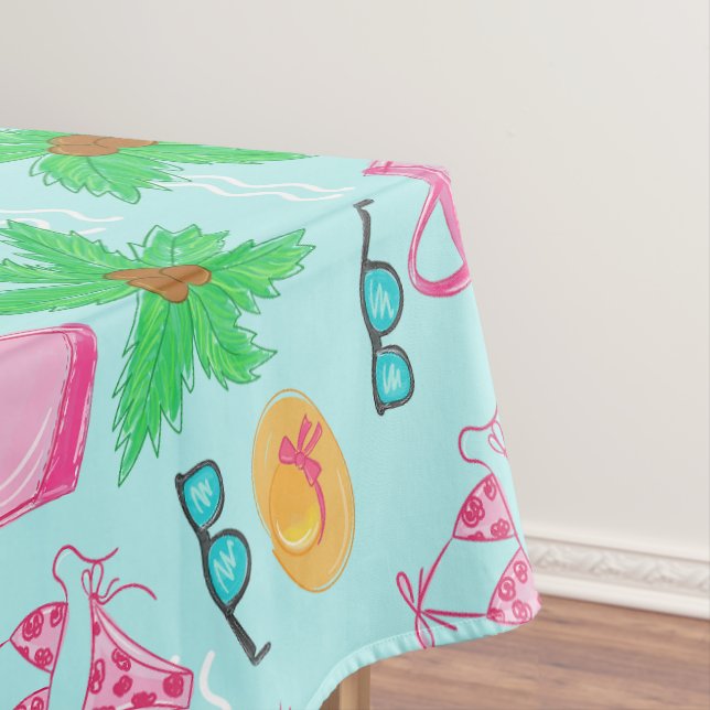 Mantel Iconos de playa de verano preppy / Azul costero (In Situ)