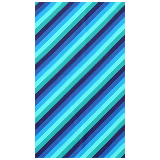 Mantel Icy Blue Verde azulada Stripes Grandes Tabletas (Anverso)